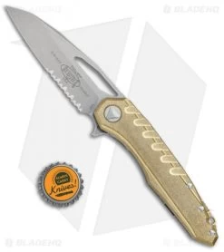Microtech Sigil MK6 Frame Lock Knife Brass (3.75" Apocalyptic Serr) 9 Microtech Sigil MK6 Frame Lock Knife Brass (3.75" Apocalyptic Serr) -Knives Online Store Microtech Sigil MK6 FL Brass Apocalyptic Serr 196 11 APBR BHQ 77449 jr bottlecap