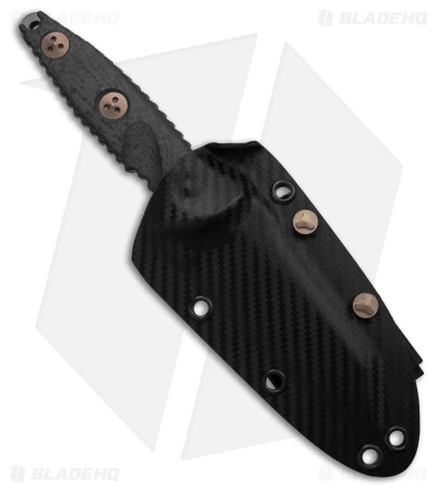 Microtech Socom Alpha Mini Warcom Fixed Blade Knife Black Carbon Fi (3.7" DLC) 5 Microtech Socom Alpha Mini Warcom Fixed Blade Knife Black Carbon Fi (3.7" DLC) - Image 3