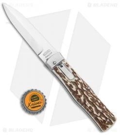 Mikov 241 Predator Lever Lock Automatic Knife Stag Bayonet (3.75" Polish) 9 Mikov 241 Predator Lever Lock Automatic Knife Stag Bayonet (3.75" Polish) -Knives Online Store Mikov 241 Predator LL Auto ABS Stag Bayo BHQ 92866 jr bottlecap