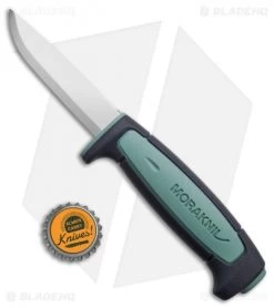 Morakniv Basic 511 Fixed Blade Knife Gray/Teal Plastic (3.5" Satin) -Knives Online Store Morakniv Basic 511 Grey and Teal BHQ 134839 td size