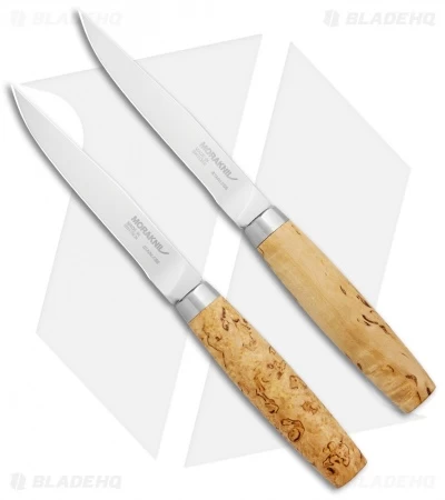 Morakniv Two-Piece Steak Knife Gift Set Birch Wood (4.6" Satin) 3 Morakniv Two-Piece Steak Knife Gift Set Birch Wood (4.6" Satin)