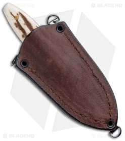 Olamic Cutlery Harpoon Slim Neck Knife Stag (3" Damascus) -Knives Online Store Olamic Cutlery Harpoon Slim Neck Knife Stag Damascus BHQ 101043 jr sheath