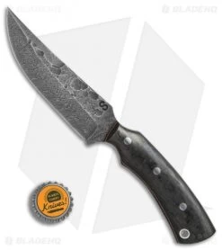 Olamic Cutlery Kovda Fixed Blade Knife Carbon Fiber (5.375" Damascus) #4385 -Knives Online Store Olamic Cutlery Kovda CF damascus 4385 BHQ 71921 er size