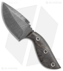 Olamic Cutlery Listok Skinner Fixed Blade Knife Gray Birch (3.6" Damascus) #4339