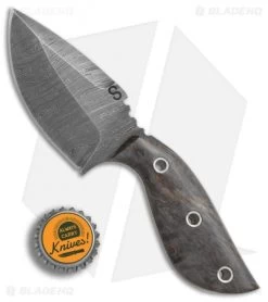 Olamic Cutlery Listok Skinner Fixed Blade Knife Gray Birch (3.6" Damascus) #4339 -Knives Online Store Olamic Cutlery Listok Skinner gray birch damascus 4339 BHQ 71912 er size
