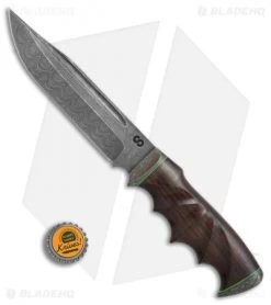 Olamic Voykar HT Fixed Blade Knife Ironwood W/ Green Spacers (5.875" Damascus) -Knives Online Store Olamic Cutlery Voykar HT ironwood green spacers damascus BHQ 71901 er size