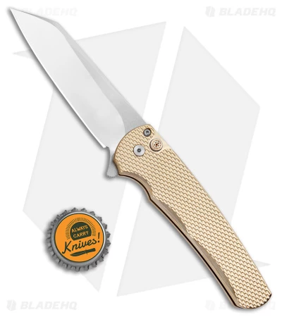 Pro-Tech Custom Malibu Plunge Lock Knife Bronze Aluminum (3.3" Polish 20CV) 6 Pro-Tech Custom Malibu Plunge Lock Knife Bronze Aluminum (3.3" Polish 20CV) - Image 4