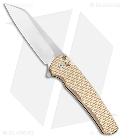 Pro-Tech Custom Malibu Plunge Lock Knife Bronze Aluminum (3.3" Polish 20CV) 3 Pro-Tech Custom Malibu Plunge Lock Knife Bronze Aluminum (3.3" Polish 20CV)