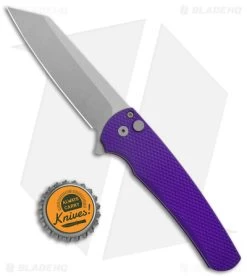 Pro-Tech Malibu Reverse Tanto Knife Textured Purple Aluminum (3.3" SW) -Knives Online Store Pro Tech Malibu Reverse Tanto Textured Purple Aluminum SW BHQ 174007 jr bottlecap