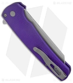 Pro-Tech Malibu Reverse Tanto Knife Textured Purple Aluminum (3.3" SW) -Knives Online Store Pro Tech Malibu Reverse Tanto Textured Purple Aluminum SW BHQ 174007 jr side