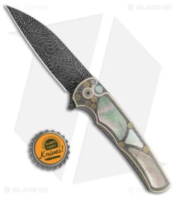 Pro-Tech Malibu Wharncliffe Ultimate Custom Shaw Engraved 18K/Pearl (Damascus) -Knives Online Store Pro Tech Malibu Ultimate Custom Wharncliffe Bruce Shaw Engraved 18k Damascus BHQ 147517 jr bottlecap