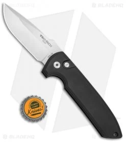 Pro-Tech Les George Rockeye Automatic Knife Smooth Black (3.4" Satin) -Knives Online Store Protech Les George Rockeye Automatic Smooth Black Satin LG201 S BHQ 78543 jr bottlecap