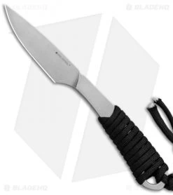 Real Steel Marlin Fixed Blade Knife Black Paracord (2.6" Stonewash)