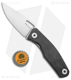 Real Steel Terra Liner Lock Knife Black Carbon Fiber (3.5" Satin) -Knives Online Store Real Steel Terra LL CF Black Satin BHQ 94648 jr bottlecap