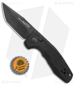 SOG Knives SOG-TAC AU Compact Tanto Automatic Knife Aluminum (2.9" Black) -Knives Online Store SOG Knives SOG TAC AU Compact Auto Tanto Black Black BHQ 119254 jr bottlecap