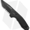 SOG Knives SOG-TAC AU Compact Tanto Automatic Knife Aluminum (2.9" Black Serr) -Knives Online Store SOG Knives SOG TAC AU Compact Auto Tanto Black Black Serr BHQ 119255 jr