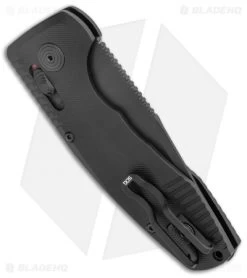 SOG Knives SOG-TAC AU Compact Tanto Automatic Knife Aluminum (2.9" Black Serr) 8 SOG Knives SOG-TAC AU Compact Tanto Automatic Knife Aluminum (2.9" Black Serr) -Knives Online Store SOG Knives SOG TAC AU Compact Auto Tanto Black Black Serr BHQ 119255 jr side