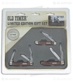 Schrade Old Timer Rosewood Brass 3-Piece Knife Set 1130063 8 Schrade Old Timer Rosewood Brass 3-Piece Knife Set 1130063 -Knives Online Store Schrade OT Rosewood Brass 3 Piece Set BHQ 116722 jr package