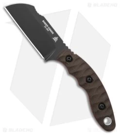 TOPS Knives Sheep Creek Fixed Blade Knife Green/Tan Micarta (3.75" Black)