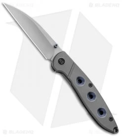WE Knife Co. Schism Frame Lock Knife Blue Holes (2.8" Stonewash) 908B