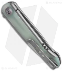 WE Knife Co. Smooth Sentinel Frame Lock Knife Gray Titanium/Natural G-10 (3" SW) 8 WE Knife Co. Smooth Sentinel Frame Lock Knife Gray Titanium/Natural G-10 (3" SW) -Knives Online Store WE Knife Co Smooth Sentinel Frame Lock Knife Black Ti Gray BHQ 13904 td side