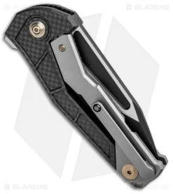 WE Knife Co. Willumsen Sugga Frame Lock Knife Ti/CF (3.5" Black) 915B -Knives Online Store WE Knife Co Willumsen Sugga FL Ti CF Black 915B BHQ 101595 jr side