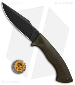 Winkler Knives Pathfinder Fixed Blade Knife Green Micarta (4.75" Black) -Knives Online Store Winkler Pathfinder Green Micarta BHQ 84045 er bottlecap
