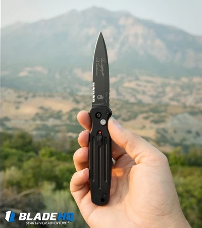 Gerber Mini Covert Automatic Knife Black (2.8" Black Serr) 30-000244 5 Gerber Mini Covert Automatic Knife Black (2.8" Black Serr) 30-000244 - Image 3