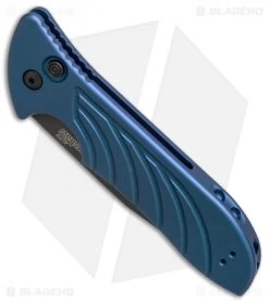 Kershaw Emerson Launch 5 Automatic Knife Blue Aluminum (3.4" Black) 7600BLUBLK -Knives Online Store kershaw emerson launch 5 blue ker7600blublk BHQ 37457 er spine