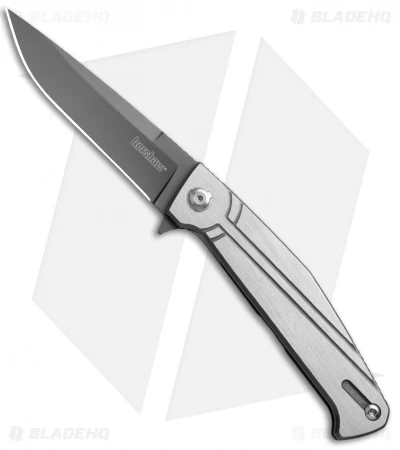 Kershaw Nura 3.5 Flipper Frame Lock Knife (3.5" Gray) 4035TIKVT 3 Kershaw Nura 3.5 Flipper Frame Lock Knife (3.5" Gray) 4035TIKVT