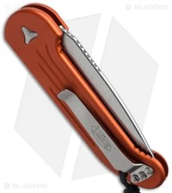 Microtech LUDT Automatic Knife Orange (3.4" Stonewash Serr) 135-11OR 7 Microtech LUDT Automatic Knife Orange (3.4" Stonewash Serr) 135-11OR -Knives Online Store microtech 135 10or side cm