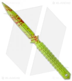 Microtech A.D.O. Knife Zombie Green D/E Dagger Fixed Blade (4.5" Plain) 115-1Z