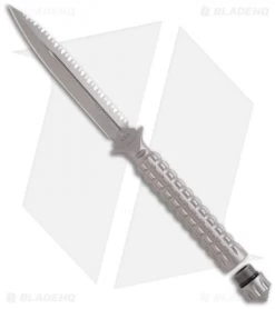 Microtech A.D.O. Tanto Knife T/E Fixed Blade (4.5" Bead Blast Plain) 117-7 -Knives Online Store microtech ado bead blast full serr 115 9 open 1