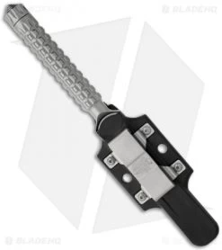 Microtech A.D.O. Tanto Knife T/E Fixed Blade (4.5" Bead Blast Plain) 117-7 -Knives Online Store microtech ado bead blast stanadard 117 7 sheath back