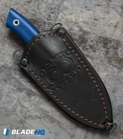 Olamic Cutlery Fixed Blade Neck Knife Blue G-10 (3" Damascus) -Knives Online Store olamic cutlery neck knife damascus BHQ 37879 er sheath