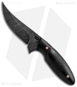Olamic Cutlery Persian Neck Knife Contoured Black G10 (2.5" Damascus)