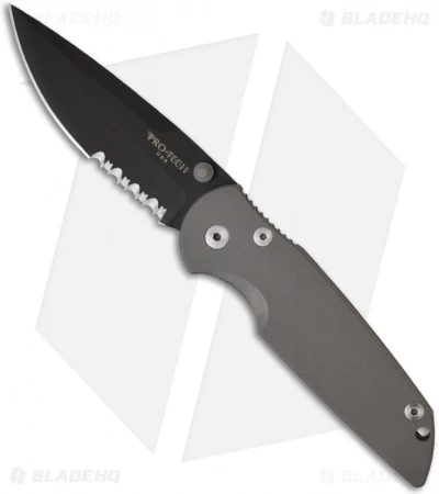 Pro-Tech TR-3 Integrity Frame Lock Knife Titanium (3.5" Black Serr) 7704 3 Pro-Tech TR-3 Integrity Frame Lock Knife Titanium (3.5" Black Serr) 7704