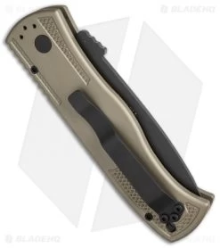 Emerson Pro-Tech CQC-7 Tanto Automatic Knife Tan Knurled (3.25" Black) -Knives Online Store protech emerson e7t32 side cm