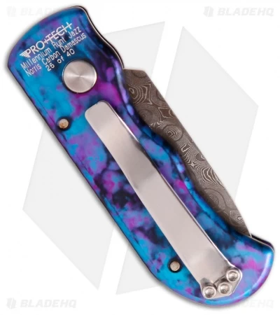 Protech Millenium Runt Jazz Automatic Knife (1.88" Damascus) #26 4 Protech Millenium Runt Jazz Automatic Knife (1.88" Damascus) #26 - Image 2