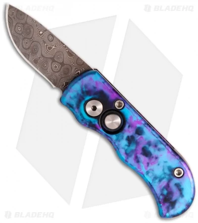 Protech Millenium Runt Jazz Automatic Knife (1.88" Damascus) #26 3 Protech Millenium Runt Jazz Automatic Knife (1.88" Damascus) #26