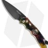 Pro-Tech TR-4 Skull Automatic Knife Gold Splash (4" Black)