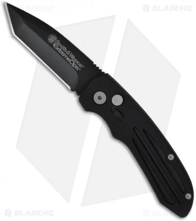 Smith & Wesson Extreme Ops Tanto Automatic Knife (3.25" Black) SW50BT 3 Smith & Wesson Extreme Ops Tanto Automatic Knife (3.25" Black) SW50BT