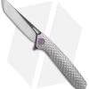 WE Knife Co. 604E Tanto Frame Lock Knife Titanium (3.8" Satin, Black)