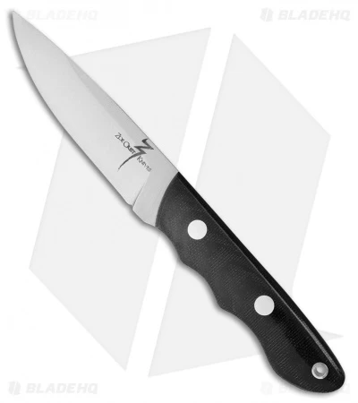 Zoe Crist Knives Backpacker Fixed Blade Knife Black Micarta (3.75" Satin) 3 Zoe Crist Knives Backpacker Fixed Blade Knife Black Micarta (3.75" Satin)